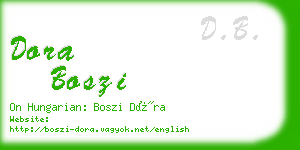 dora boszi business card